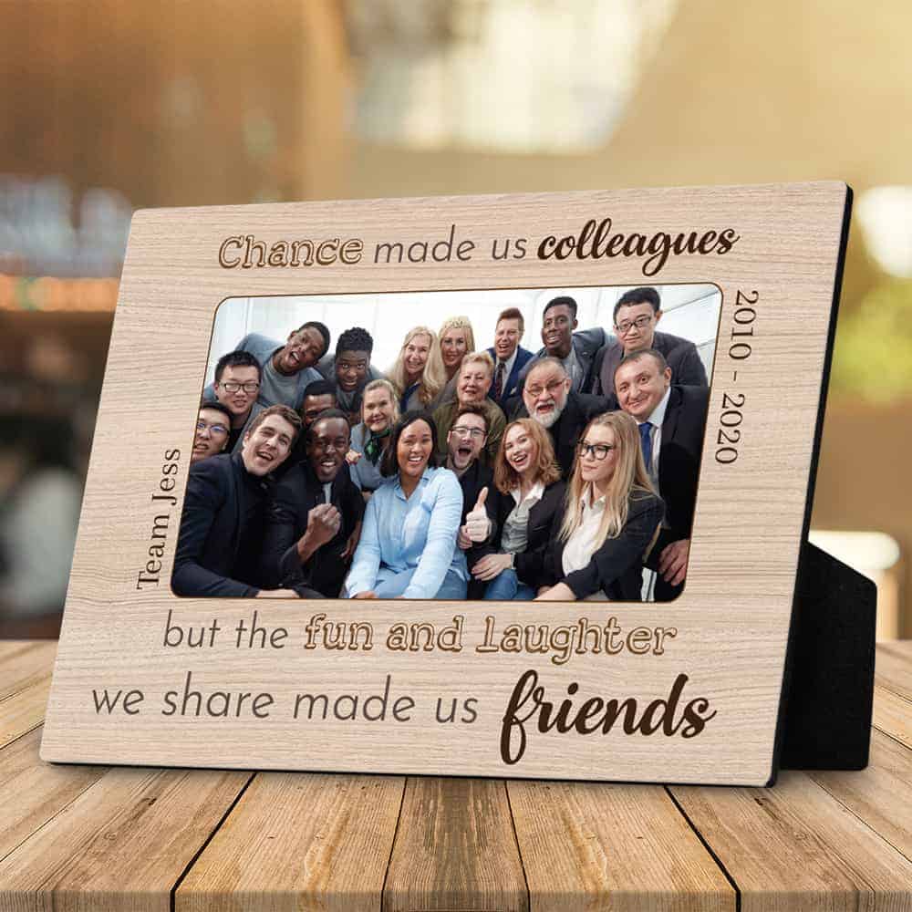chance made us colleagues desktop photo plaque gift